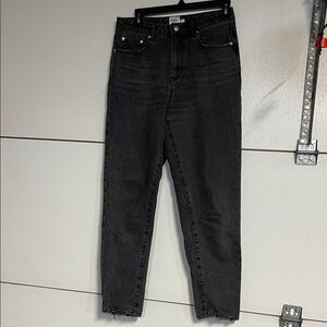 PRINCESS POLLY WOMENS STRAIGHT LEG JEAN DARK GRAY 6